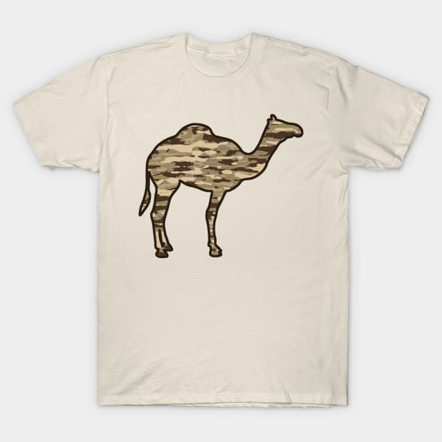 Desert camouflage Mosaik Style dromedary T-Shirt by Destroyed-Pixel